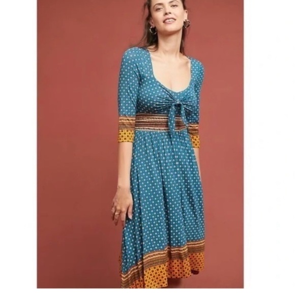 Anthropology Maeve beloved midi boho dress size medium - Picture 12 of 14